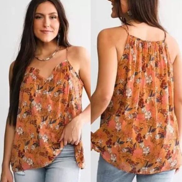 NWT Daytrip Floral Print Chiffon Tank Top - Size: XS - Picture 11 of 11